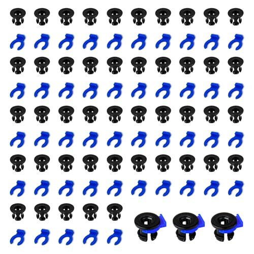 100PCS Bowden Tube Coupler Set - 1.75 Bowden Tube Coupling Collet Clamp Clip Bowden Collet and Clip Set for 3D Printer Accessories, Bowden Coupling Clip Fixed 4 mm Tube Filament Printer Parts - color: 100-PACK
