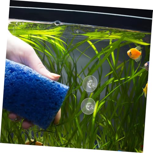 Abaodam 20 Pcs Aquarium Suction Cups with Adjustable Ties Plant Holder for Fish Tank Strong Vacuum Cups for Secure Aquatic Plant Positioning for Moss and Shrimp Nests