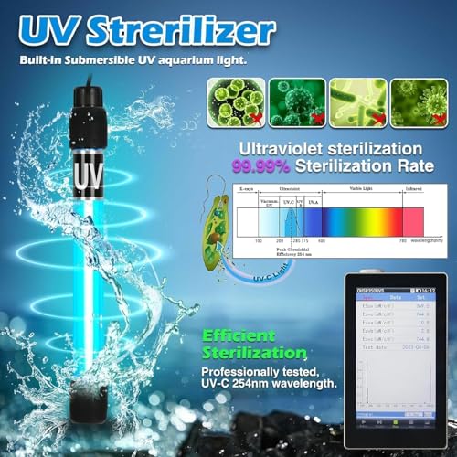 Aquarium Large 75-200 Gallon Fish Tank Filter U-V Dual Spout 600GPH Silent Canister Internal Filter Cold Plunge Tub Koi Pond Filter, Green Clean Machine Deodorization for Saltwater Freshwater - size: P10F-New (75-300 Gal)
