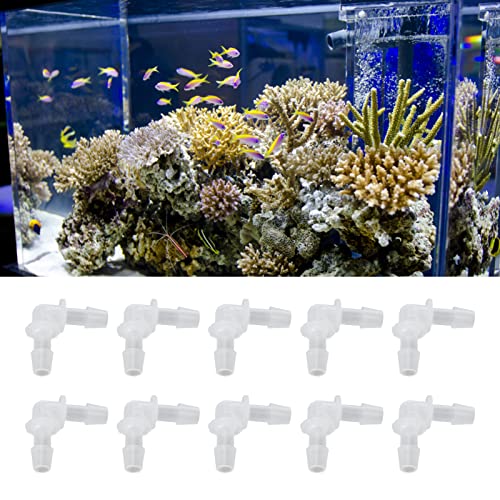 SUNGOOYUE Plastic Fitting 90 PE Elbow Hose Connector 6.4mm Same Diameter Tube Fitting for Pump Tube and Silicone Fish Tank Hose Connection Antiscratch Antirust (7.9mm) - size: 7.9mm
