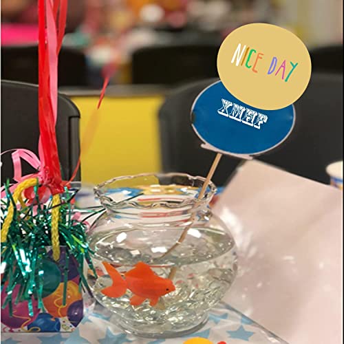 XMHF Aquarium Fish Bowl Tank Artificial Floating Plastic Orange Decor Goldfish Ornament Fish Tank Decoration 10PCS