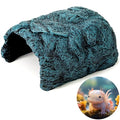 Hide Cave Aquarium Decorations - Premium Resin Hideout for Reptiles & Amphibians, Fish Hiding Spot with Realistic Moss Rock Look,Aquarium Terrarium Decor