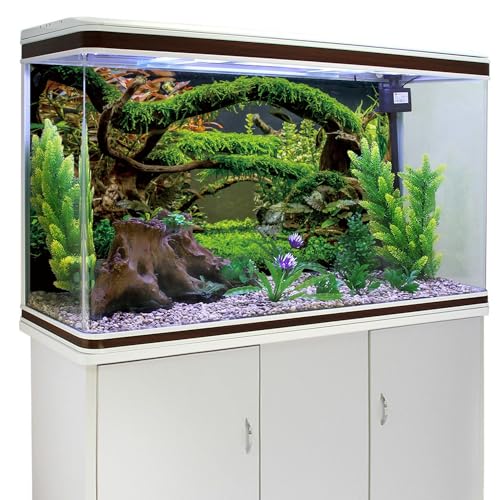 AWERT 30x12 inches Aquarium Background Branches Terrarium Background Aquatic Plant River Bed & Lake Fish Tank Background Vinyl Background - size: 30x12in/75x30cm