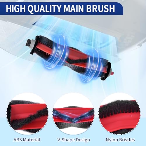 34 Pack Q7 M5+ Replacement Accessories Compatible with Roborock Q7 M5 / Q7 L5 / Q7 L5+ Robot Vacuum, 2 Mainbrushes, 6 Scent Tablets, 6 HEPA Filters, 6 Dust Bags, 6 Mop Pads, 6 Side Brushes - size: for Q7 M5+