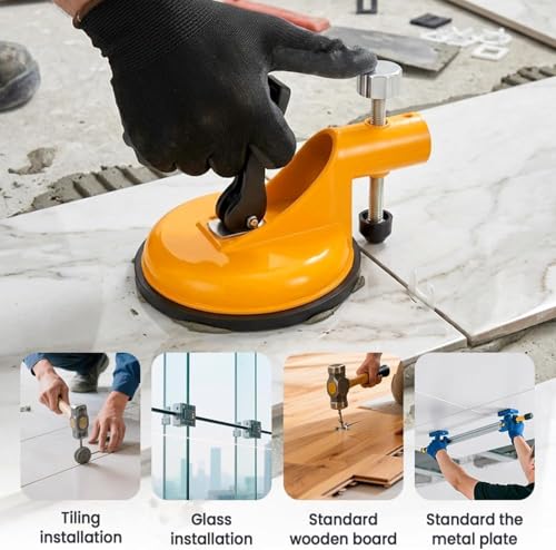 Adjustable Height Leveler – Professional Countertop Leveling Tool, Heavy Duty Suction Cup Alignment Tool for Countertops & Floors, Tile Slab Alignment for Repair & Seam Leveling, 6.7"x4.6"x4.3"