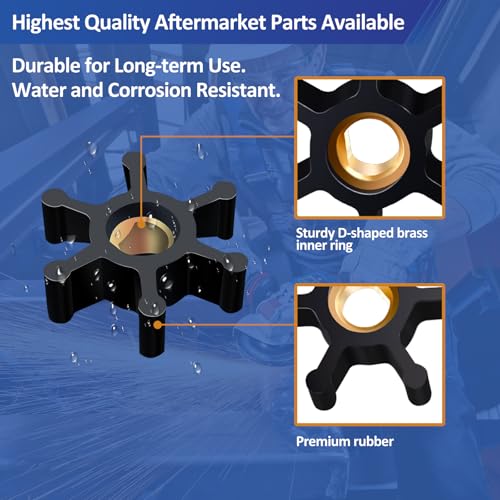 REPLACEMENTKITS.COM Impeller Replacement (3 Pack) for Utility Water Transfer Pump, Universal Impeller Fits 5/16 Diameter Shaft, Compatible With Most 1/10th And 1/12th HP AC And DC Motors