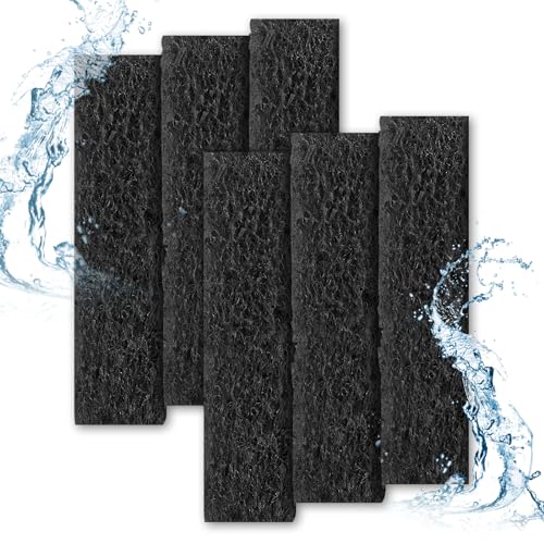 6pcs Filter Pads for Aqueon, Fish Tank Carbon Filter Pads Ammonia & Phosphate Reducer Aquarium Filter Cartridge Accessories for Aqueon QuietFlow LED PRO Model 10 (Black) - color: Black