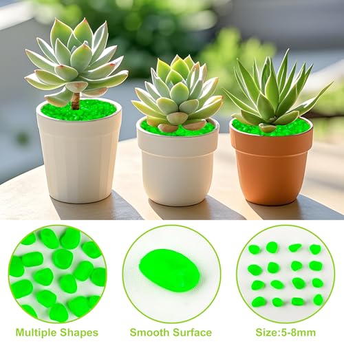 800pcs 5-8mm Green Glow in The Dark Garden Pebbles Stones 5-8mm Luminous Stones Glow in The Dark Rocks Outdoor Glow Pebbles Aquarium Rocks for Garden Path Walkway Yard Fish Tank Plant Pots - size: 800, style: Green