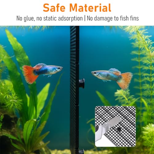 10Pcs Plastic Aquarium Grid Egg Crate with Brackets, Fish Tank Divider Panel for Bottom Filtration, Tank Separation and DIY Aquascaping