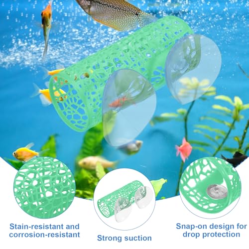 Betta Fish Hammock Bed with Tunnel Hideout, Aquarium Fish Tank Hammock with Suction Cups, Betta Fish Hide Cave for Shrimp Small Fish Decor (Green) - color: Green