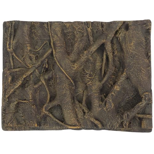 balacoo 3D Foam Rock Reptile Background Aquarium Background Rain Forest Tree Roots Fish Tank Decorations (Brown)