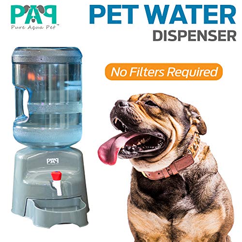 Pure Aqua Pet Water Dispenser (Fits 5 Gallon Bottles) Smart, Upright Design | NOT Automatic | Supports Small, Medium, Large Cats and Dogs | Heavy-Duty, BPA-Free Plastic