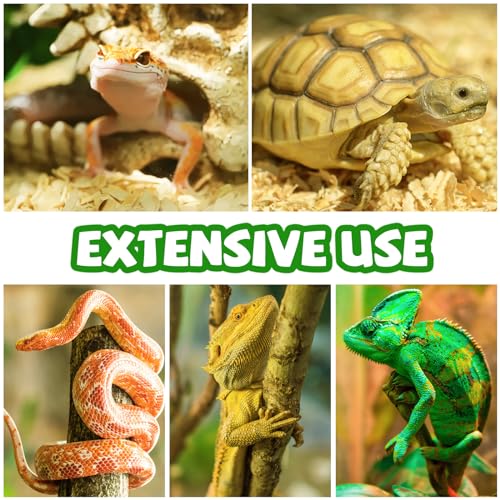 Reptile Tank Accessories, Artificial Plants Vines and Flexible Leaves With Suction Cups, Crested Gecko Tank Long Vines Hide for Climbing, Chameleon, Lizards