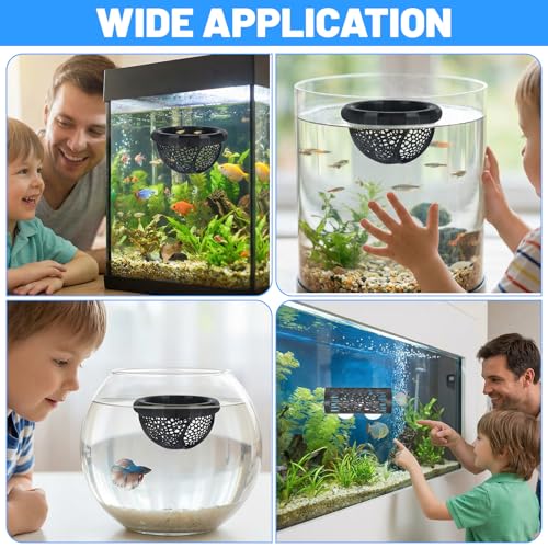 2Pcs Betta Hammock and Fish Toys, Fish Tank Accessories with Floating Betta Hide and Tunnel for Aquarium (Black)