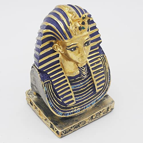 Aquarium Egyptian Pharaoh Fish Tank Decorations Ancient Egypt Reptile Turtle Lizard Spider Tanks Terrarium Décor Ornament Pet Gold - color: Bust of Pharaoh