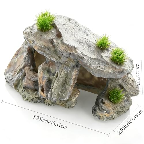 Betta Fish House Aquarium Decor, Resin Hollow Tree Trunk Hideout Cave, Universal Size for All Aquariums, Safe for Small Fish Shrimp & Reptiles, Aquatic Pet Breeding & Resting Ornament