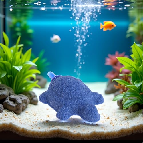 1 Pc Blue Turtle Aquarium Bubble Air Stone Diffuser Fish Tank Aerator Oxygen Pump Ornament Decor Aquarium Air Pump Accessories Aquarium Pumps and Filters（6cm*4cm）
