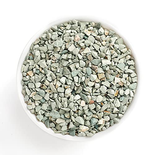 Boniosz 5lb Succulents and Cactus Green Zeolite, Décor & Additive Rocks, Natural Decorative Gravel for Bonsai, Fairy Gardening, DIY Projects, Vases Fillers, Terrarium - color: Green Zeolite, size: 5lb