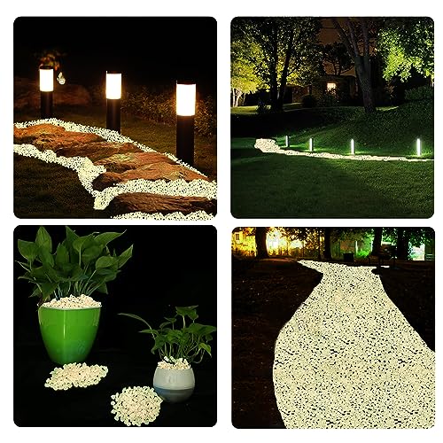 1000pc 0.4-0.6" Glow in The Dark Rock Outdoor Decorative Stones Glowing Rocks Landscaping Pebbles Luminous Stone for Garden Patio Aquarium Walkway Driveway Lawn,Pink - size: 1000, style: Pink