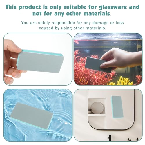 4PCS Double-Sided Fish Tank Cleaning Brushes Aquarium Double Sided Sponge Brush Sponge Fish Tank Cleaning Tools Aquariums Spongses Brushes Non-Scratch Scrubber Cleaner for Home Kitchen (Green)