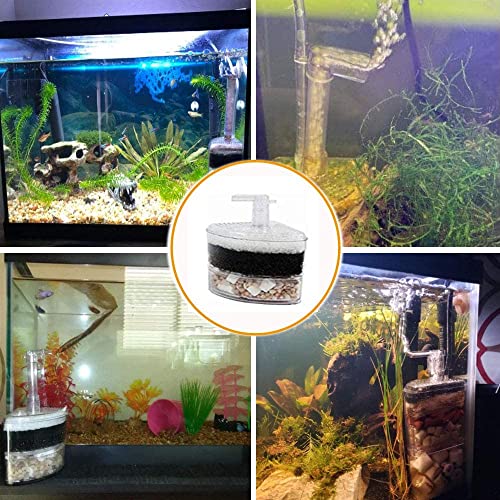 XINYOU Corner Filter Air Driven Bio-Sponge Ceramic for Fry Shrimp Fish Tank Aquarium XY-2010, 2.75 x 3.15 x 11 inches - size: 2.75 x 3.15 x 11 inches