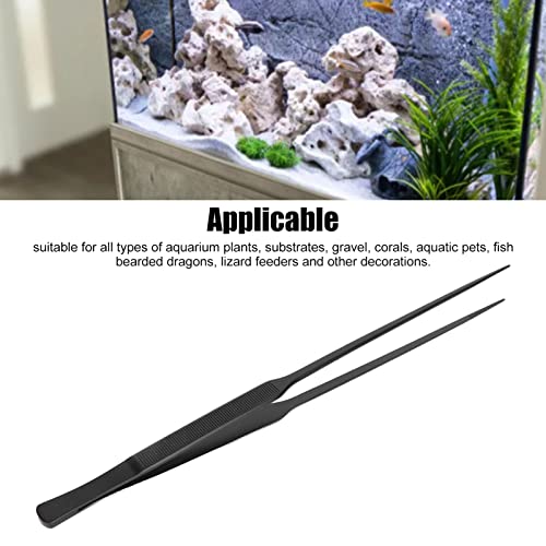 Stainless Steel Aquarium Tweezers, Aquarium Tools Kit, Aquarium Aquascaping Tool, Long Handle Fish Forceps, Aquarium Maintenance Tool for Fish Tank Plants Gravel Corals