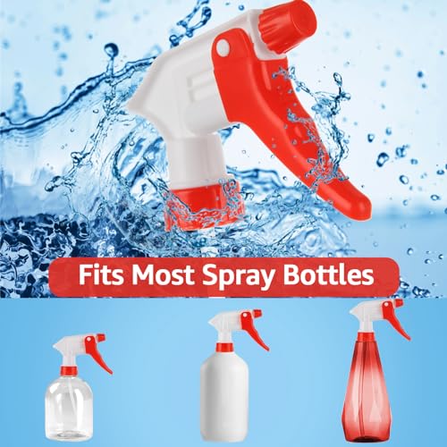 50 Pack Red Spray Bottle Triggers, 28-400 PP Spray Bottle Nozzles with Tubes, Bottle Spray Nozzle Replacement Tops for Cleaning Bottles, Garden Sprayers and Refill Stations - color: Red
