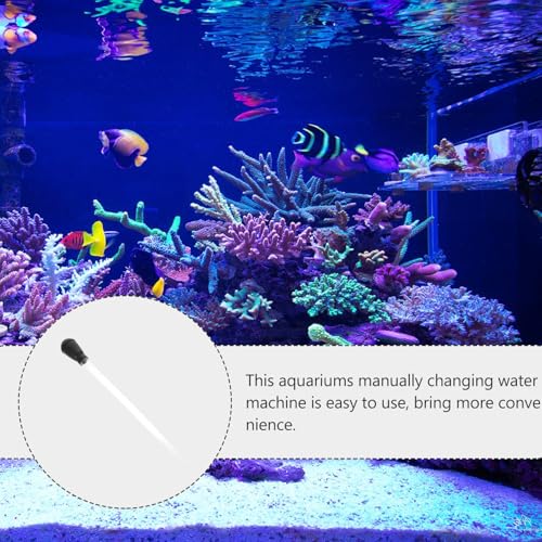 GLEAVI Aquarium Water Changer and Fish Tank Cleaning Tool, 45cm Black Plastic Pipette with 50ml Capacity, Suction and Drainage Equipment for Aquarium Maintenance