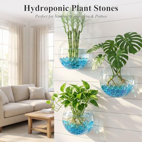 DomeStar 1LB Flat Glass Marbles, Light Blue Decorative Marbles for Vases Aquarium Pebbles Fish Tank Rocks Vase Fillers DIY Crafts Table Scatter Decor - color: Aqua Blue