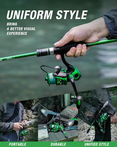 Ghosthorn Fishing Rod and Reel Combo Graphite Telescoping Fishing Pole Portable Travel Kit with Carrier Bag for Freshwater Saltwater - size: 7 ft, style: Fishing Rod+reel(no Lures&line)
