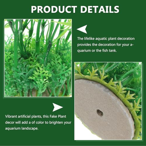 VOSAREA 2pcs Artificial Aquarium Plants Plastic Aquarium Bamboo Fish Tank Accessories Green Fish Tank Decorations for Aquarium Decor Plastic Plants (2.75X1.97X9.82in)