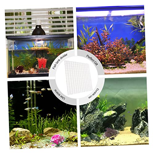 1set Fish Tank Divider Grid Panel Aquarium Isolation Board for Fish Includes Cable Ties Clips Easy to Install