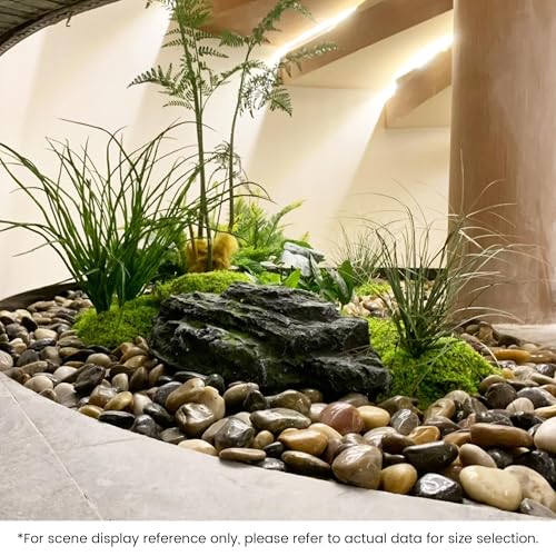 SIDONG 20 LB Mixed River Rocks, 1.2-2 Inches Highly Polished Pebbles for Indoor Plants, Decorative Stones for Plants, Fish Tank, Vases, Home Décor, Crafting, Garden Landscaping - color: Mixed, size: 20 lbs,1.2-2inch