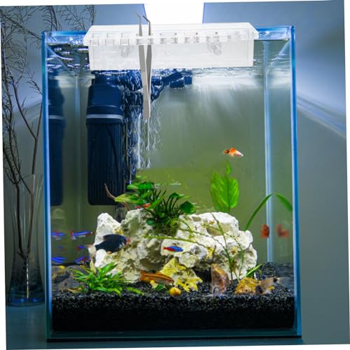 Toddmomy Fish Tank Tool Holder Storage Rack Organizer for Aquarium Maintenance Water Plant Scissors and Cleaning Tools Wall-mounted Design for Easy Access