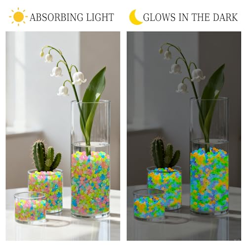 8000PCS Glowing Rocks for Garden Outdoor Glow in The Dark Decorative Rock for Fish Tank Luminous Stones for Driveway Walkway Aquarium Fish Tank(Multicolor),5-8mm - size: 8000, style: Multi
