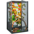 33 Gal Detachable and Foldable Reptile Butterfly Cage Terrarium, 360° Observation, Airflow, Interaction in Gecko Tank for Crested Geckos, Leopard Geckos, Chameleons, Bearded Dragons - size: 26x17x17 Inch
