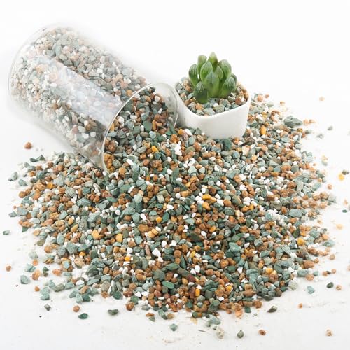 3lb Mix Rocks for Plants in Door -Mix Perlite,Maifanitum Stones,Zeolites Rocks for Bonsai Succulent Cactus Potting Soil and Vase Fillers, Fairy Gardening,Top Dressing - color: Mix Rocks, size: 3lb