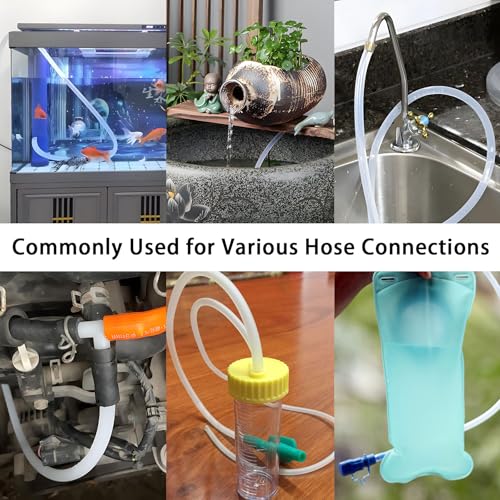 Y Hose Connector 3 Way Hose Splitter | Multi Size Hose Connector and Connecting Pipes, Aquarium Air Pumps Barb Connector, Gas/Water/Oil Hose Accessories 3.5/4.5/5.6/6.4/7.9/9.5/11.1/12.7mm