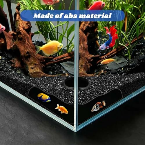 Aquarium Underground Corner Cave Natural Curve, Viewing Fish & Shrimp Tunnel Hideaway Corner, Under Gravel Viewing Tunnel Fish Cave Tank Decoration for Aquarium Tanks Shelter