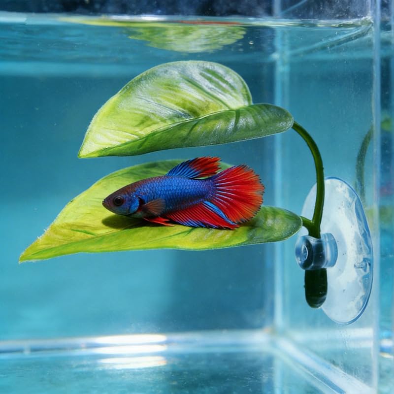 3 Pack Betta Fish Leaf Pad Improves Betta's Health by Simulating The Natural Habitat - Betta Fish Leaf Hammock, Natural, Comfortable Rest Area for Fish Aquarium Ornaments