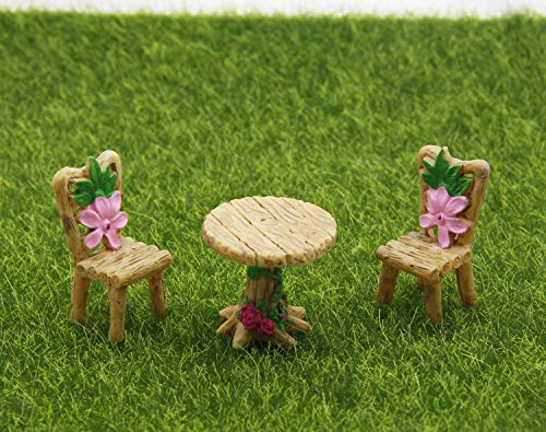 Miniature Fairy Garden Decoration Accessories Garden Sculptures Statues,Yard Decor for Outside Gnomes Outdoor Decor for Patio - size: Table & Chair