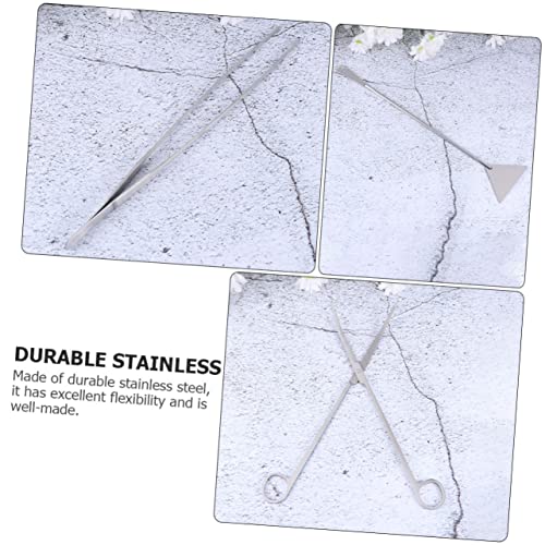 VILLCASE 1 Set Stainless Steel Aquarium Tool Kit for Aquatic Plants Cleaning Supplies with Storage Bag Includes Tweezers Scissors for Safe Maintenance and Aquascaping