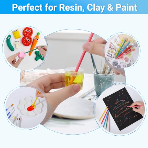 Gartful Resin Measuring Cups and Sticks, 200PCS Disposable Mixing Cups Set - 100PCS 30ml Graduated Measuring Cups and 100PCS Pointed Stir Sticks for Epoxy Resin, Glue, Paint Pouring - color: Clear cups+point stick, size: 30ml