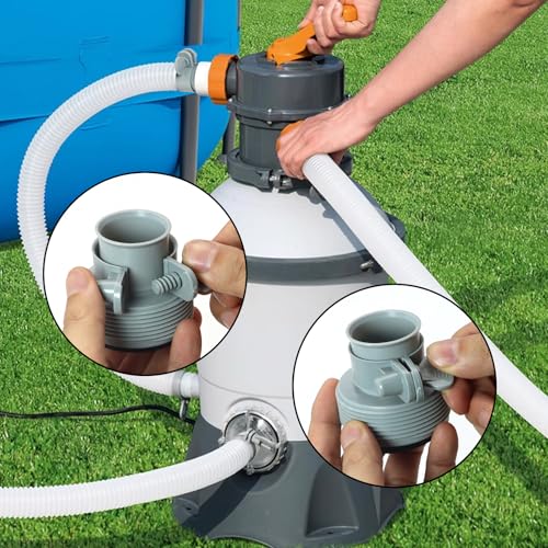 Hose Adapter Type B, 4PCS 1.25inch to 1.5inch Hose Conversion B Kit, Above Ground Pool Adapter Connects for Filter Pumps Saltwater System