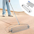 Golf Sand Leveling Rake, Bunker Rake for High Jump Long Jump Track and Field Sandy Golf Course, Roller Design Golf Sand Trap Bunker Simulator
