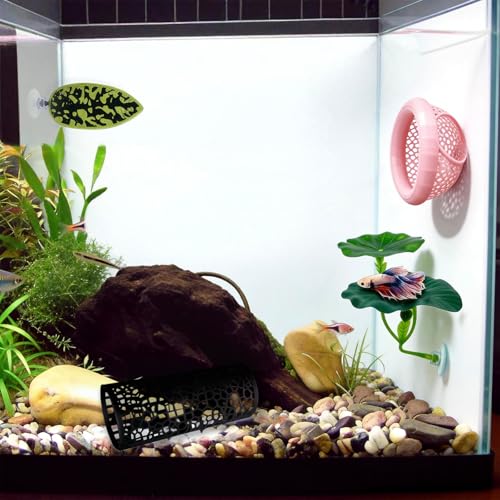 4 Pcs Betta Fish Tank Accessories, Hammock Decorations with Aquarium Decor, Suitable for Betta Fish Toys and Betta Hobbyists