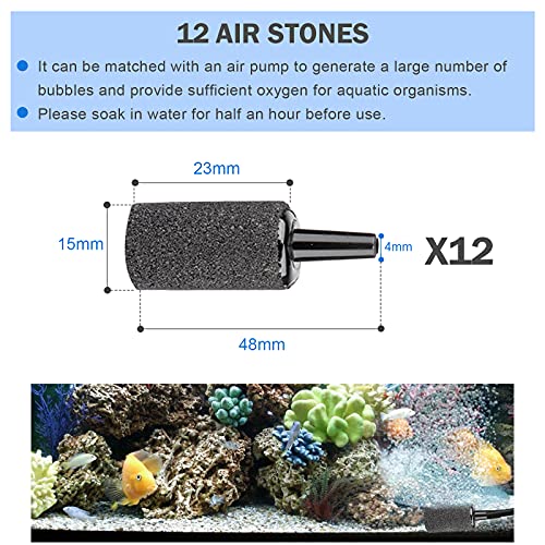 Aquarium air Pump Accessories Set-9.84/26.25/101.71 feet Aquarium Airline tubing Hose,Check valves,air Stones and connectors of I,L,T Shape (101.71feet Hose 12stone 12check Valve 18connector) - size: 101.71feet hose 12stone 12check valve 18connector