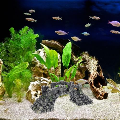 Beaupretty Mini Resin Arch Bridge Aquarium Decoration for Fish Tank Landscape, Tiny DIY Resin Bridge Model for Micro Scene and Turtle Basking Platform