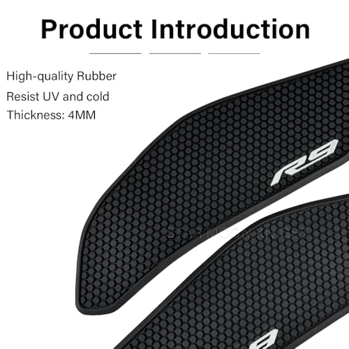 for Yamaha YZF-R9 2025- Fuel Tank Pads YZF R9 Rubber Anti-Slip Traction Stickers Decals Accessories (Left and Right) - color: Left and Right