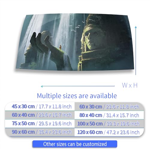 Aquarium Background Stickers - Buddha Statue India - Fish Tank Reptile Terrarium Decor Poster (120 x 60 cm / (47.2 x 23.6 inches)) - size: 120 x 60 cm / (47.2 x 23.6 inches)